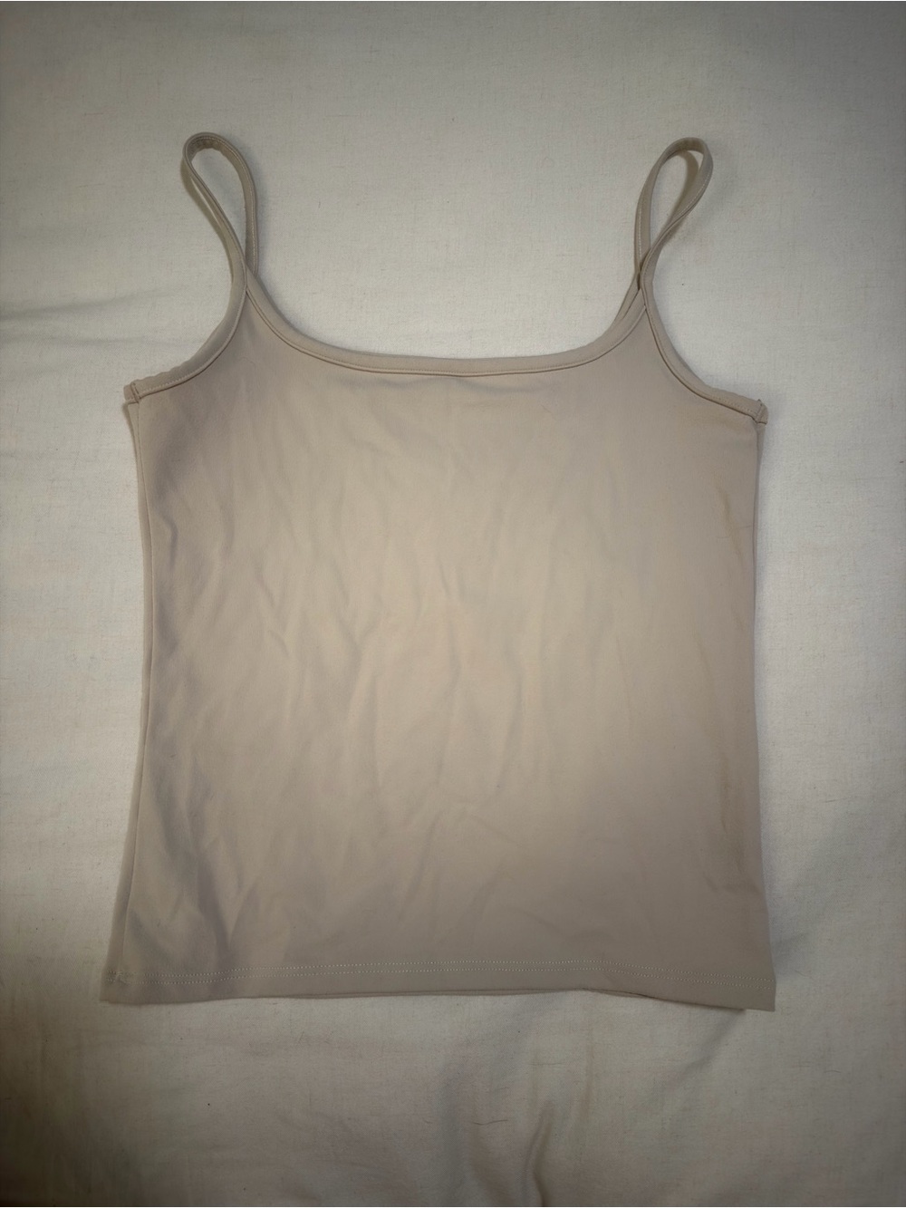 Joah brown Women's Beige Spaghetti Strap Tank Top